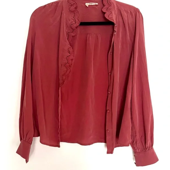 Sézane Chloe Blouse – Rosewood, Size 34 (US 2/XS) - Picture 10 of 13